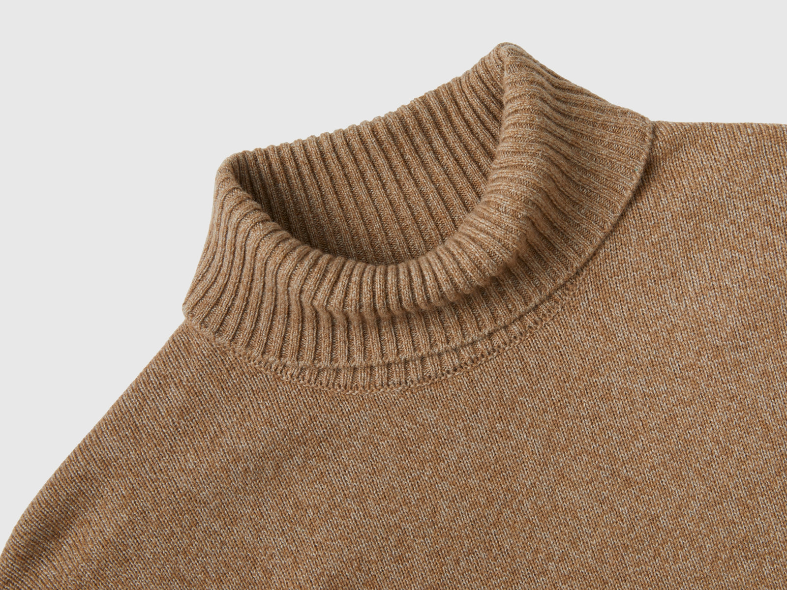 Dolcevita in misto lana e cashmere da uomo beige 3 | Benetton Outlet