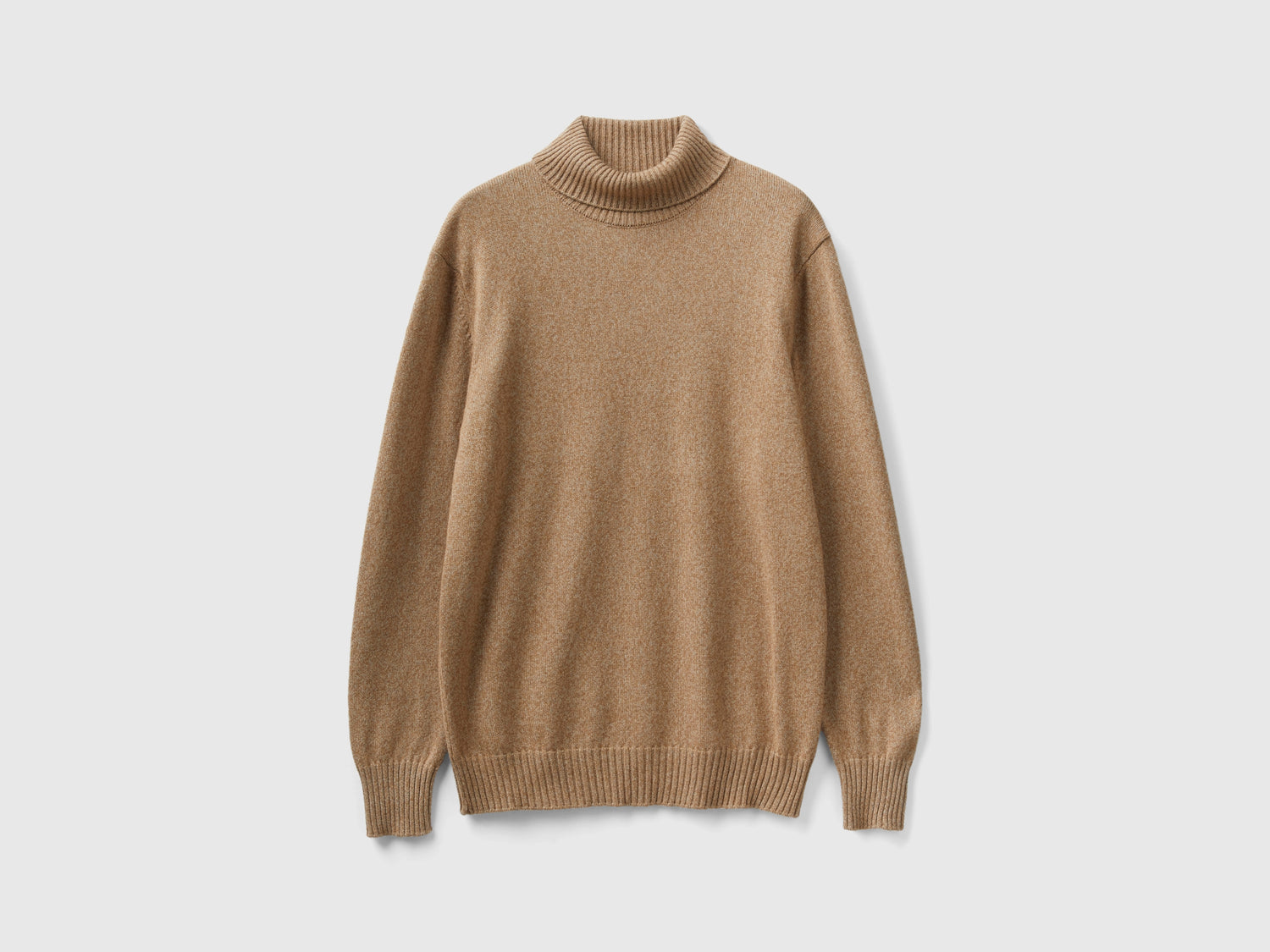 Dolcevita in misto lana e cashmere da uomo beige | Benetton Outlet