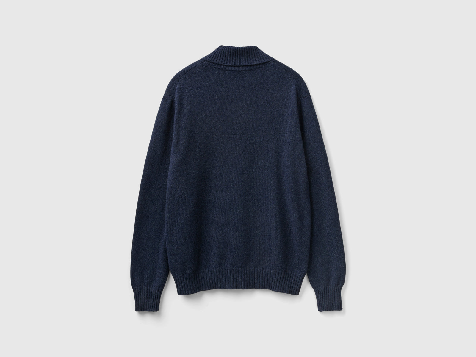 Dolcevita in misto lana e cashmere da uomo blu scuro 2 | Benetton Outlet