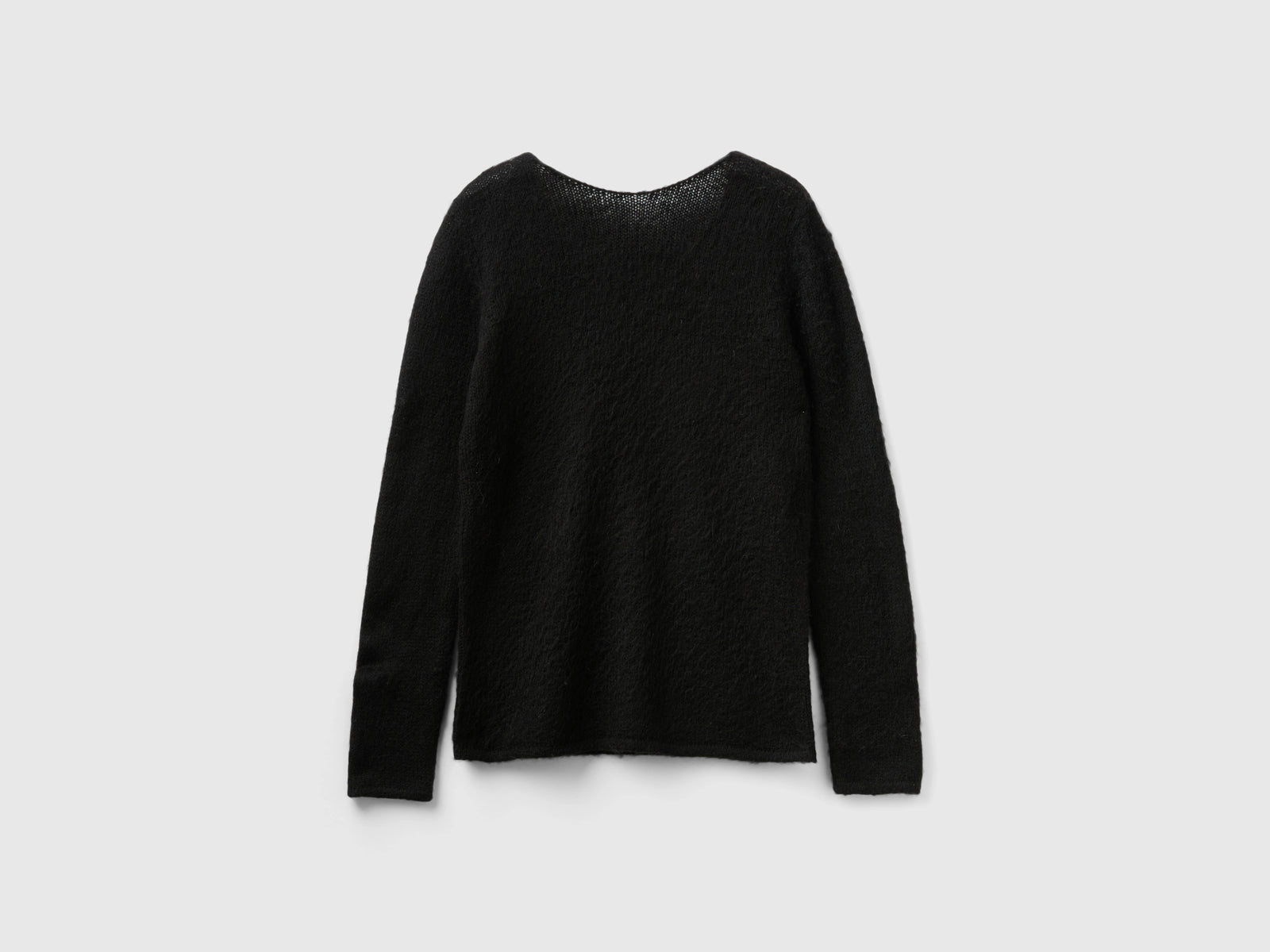 Maglia in misto mohair regular fit da donna nero 2 | Benetton Outlet