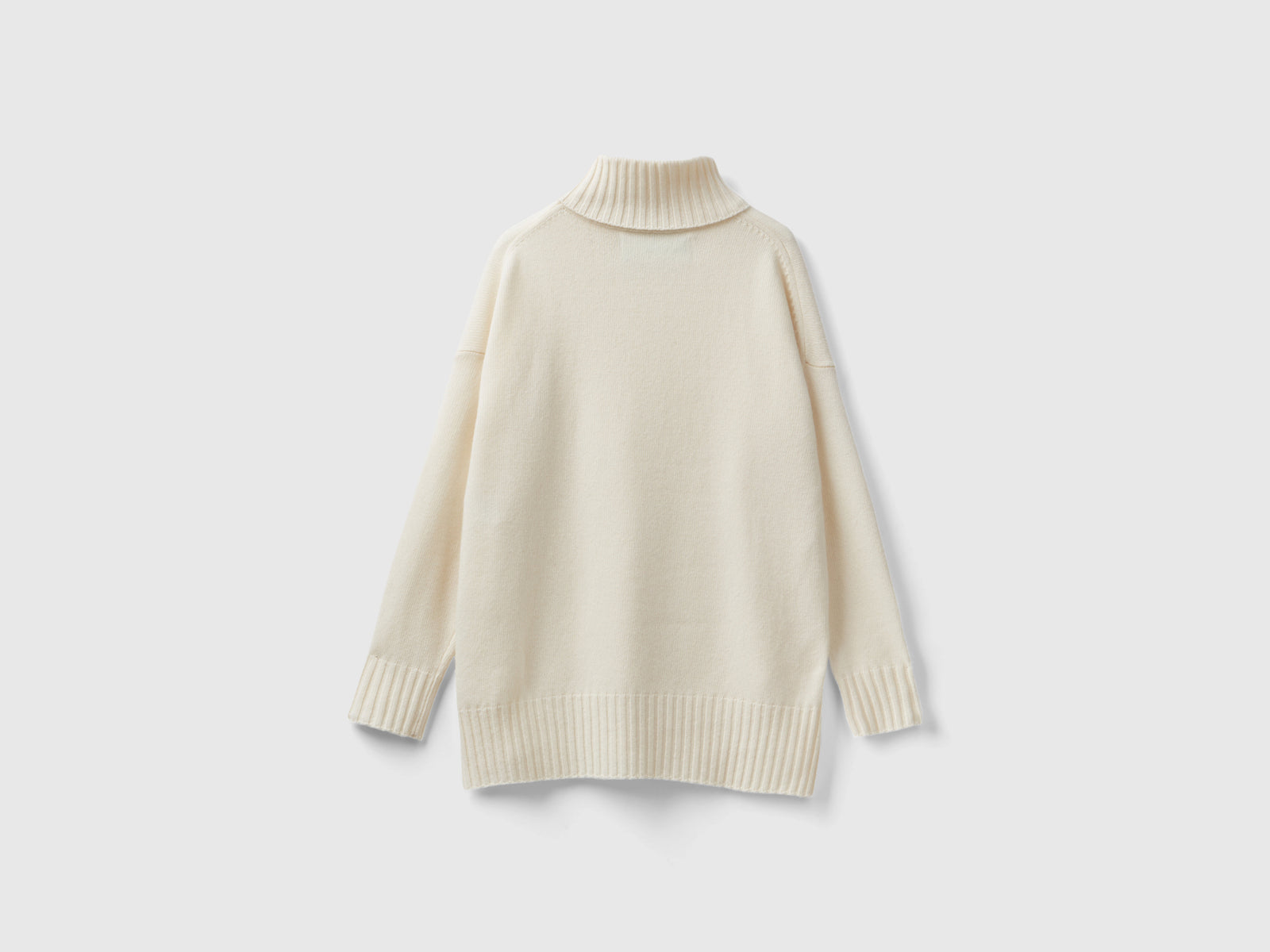 Dolcevita con spacchi da donna bianco panna 2 | Benetton Outlet