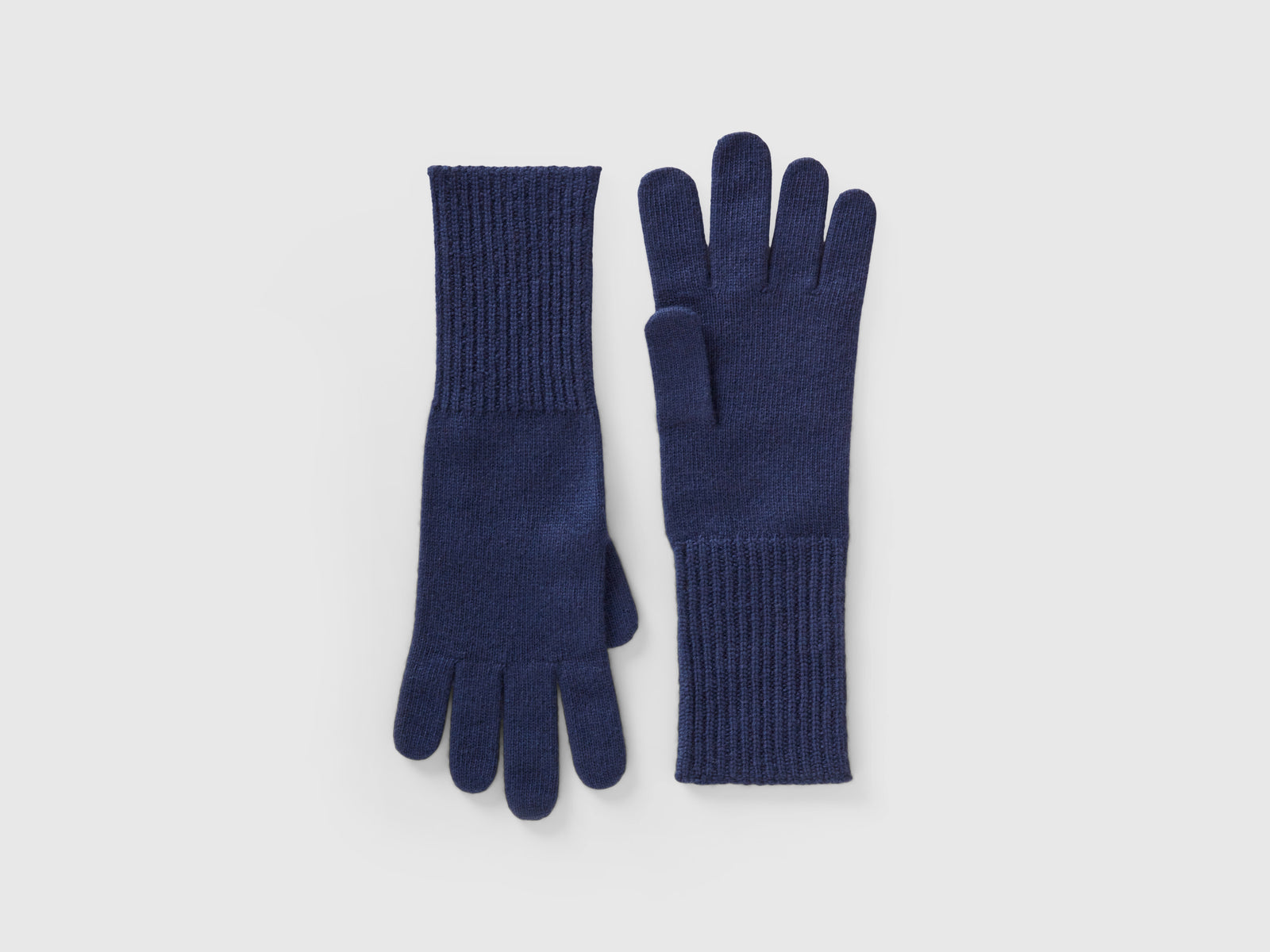 Guantes de mezcla de lana da donna blu scuro | Benetton Outlet