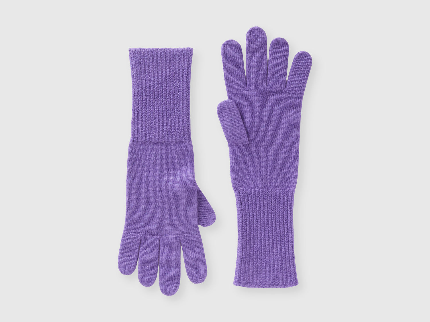 Guanti in misto lana da donna viola | Benetton Outlet