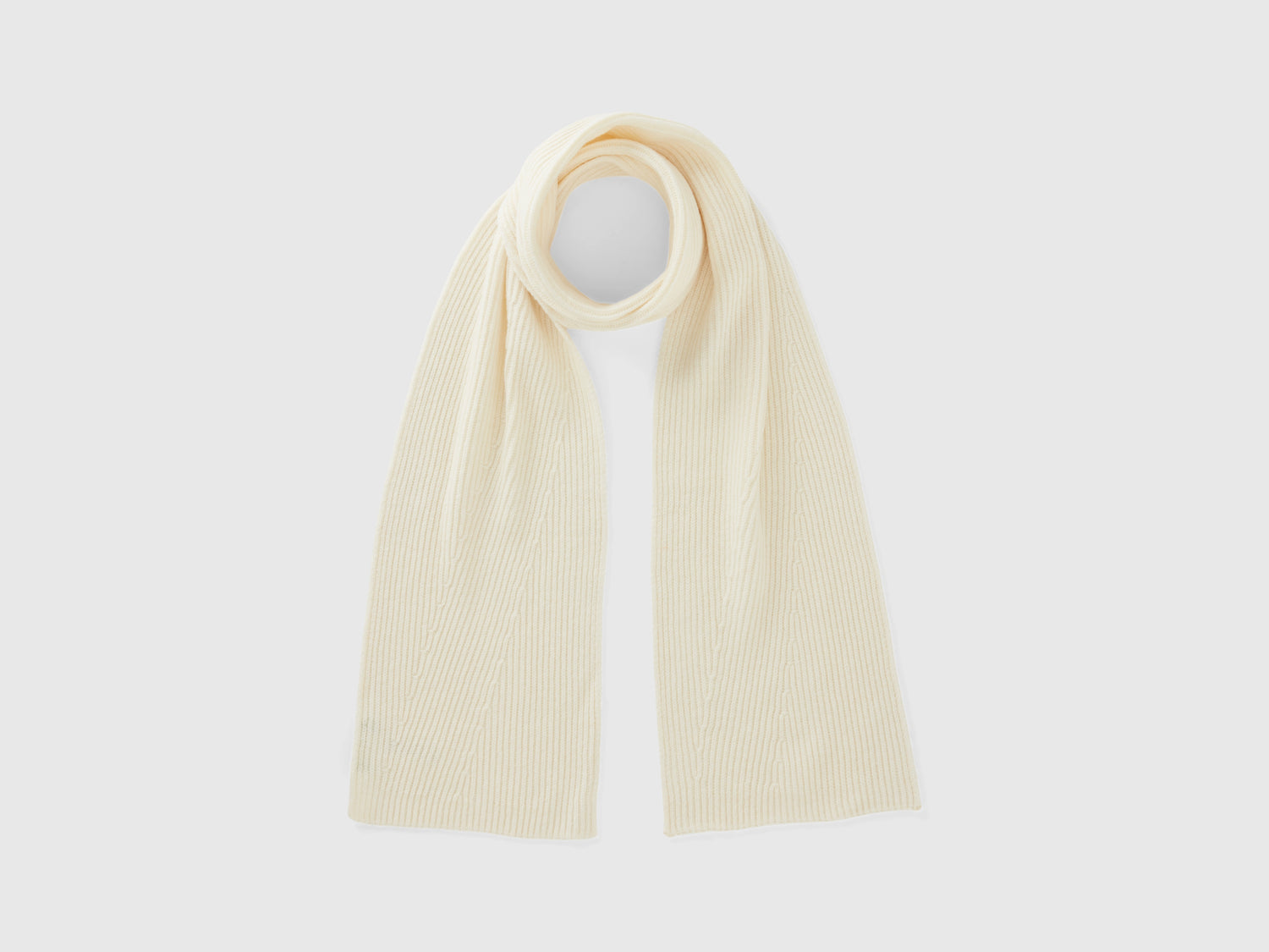 Sciarpa in misto lana da donna bianco panna | Benetton Outlet