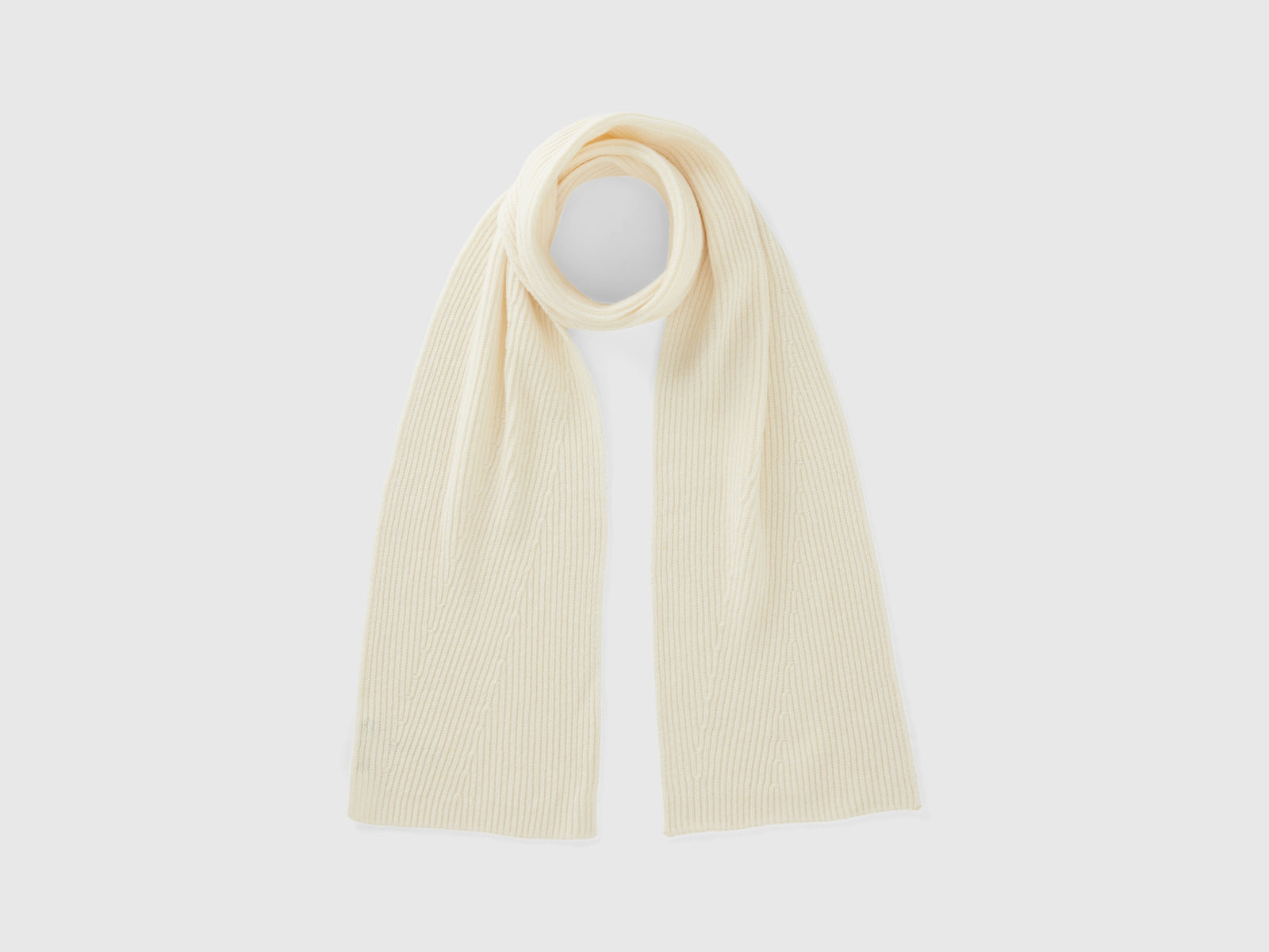 Sciarpa in misto lana da donna bianco panna | Benetton Outlet