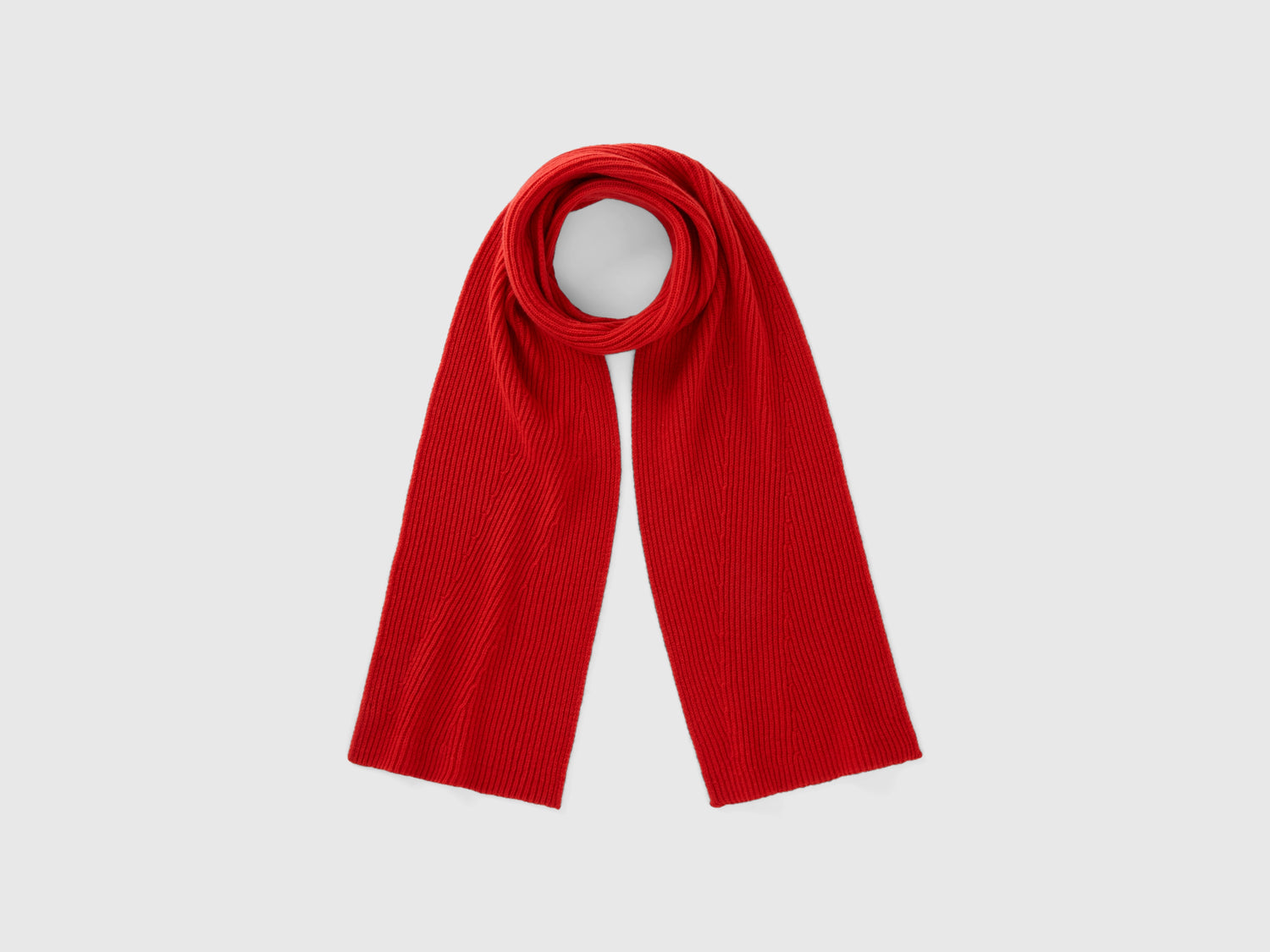 Bufanda de mezcla de lana da donna rosso | Benetton Outlet