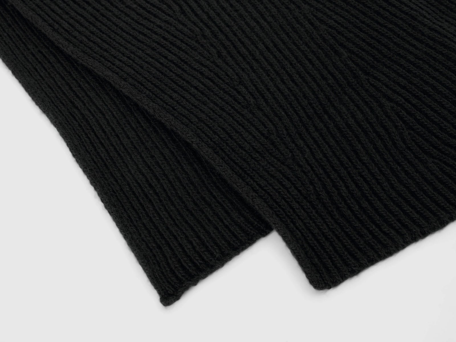 Bufanda de mezcla de lana da donna nero 2 | Benetton Outlet