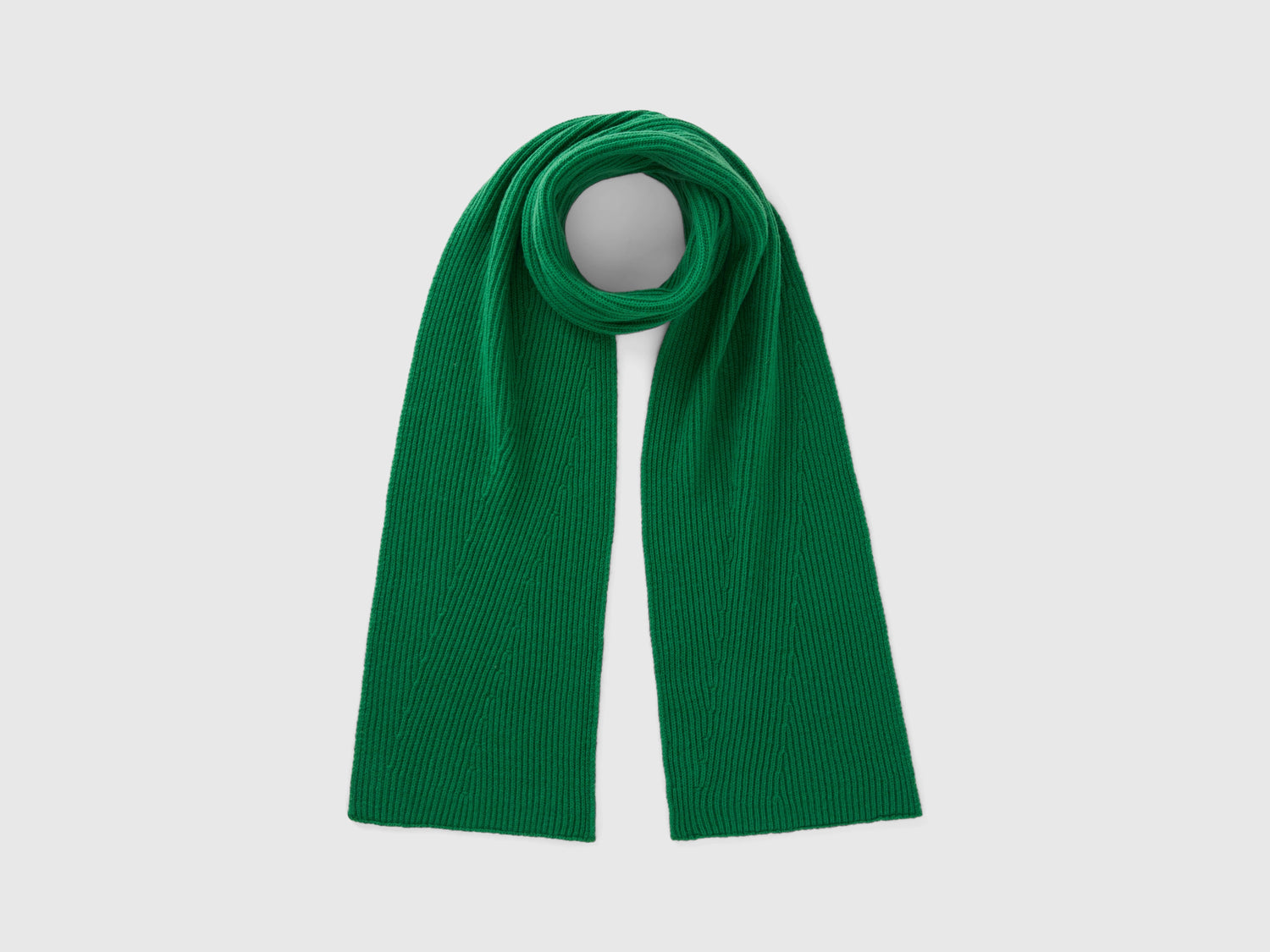 Bufanda de mezcla de lana da donna verde | Benetton Outlet