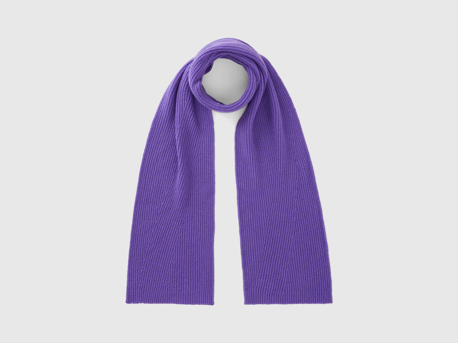 Bufanda de mezcla de lana da donna viola | Benetton Outlet