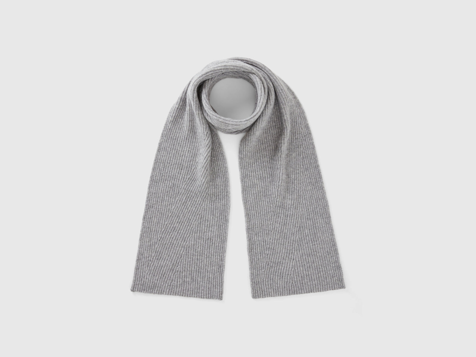 Sciarpa in misto lana da donna grigio chiaro | Benetton Outlet