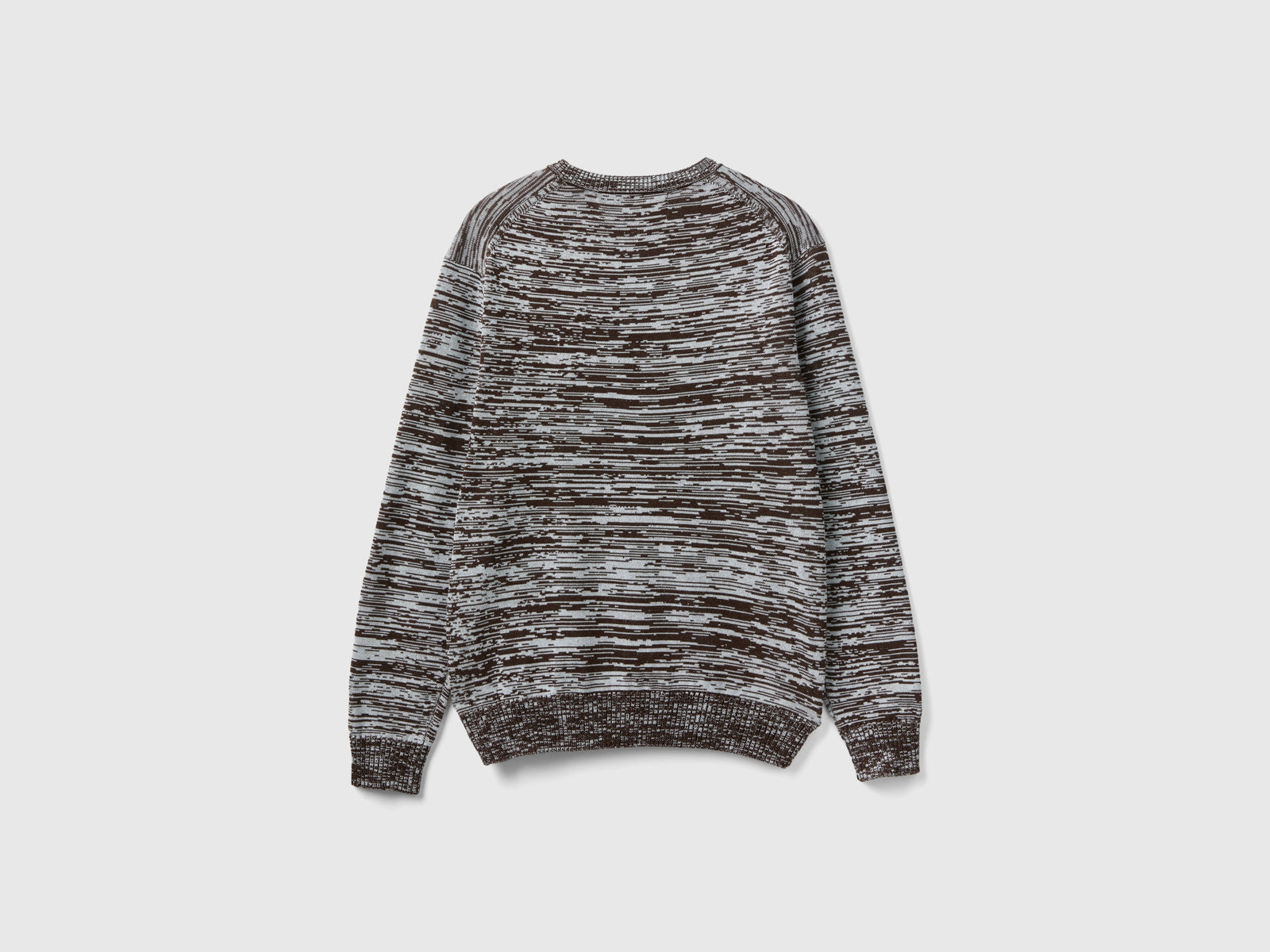 Maglia con motivo a righe da uomo marrone scuro 2 | Benetton Outlet