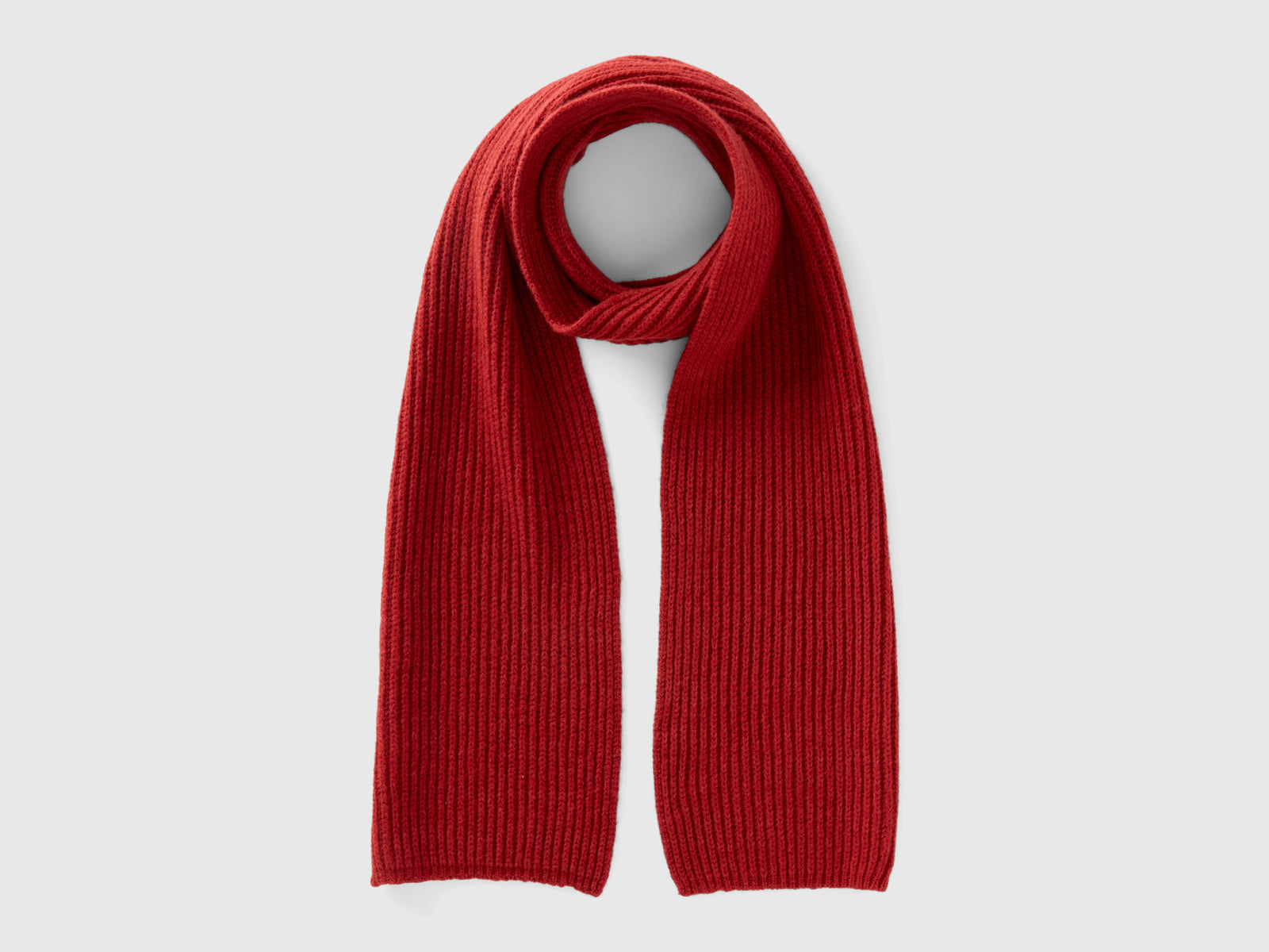 Pure virgin wool scarf da uomo bordeaux | Benetton Outlet