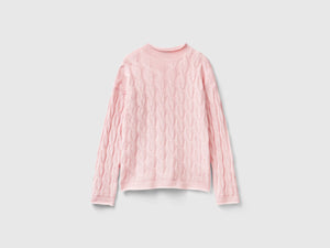 Maglia con lavorazione a trecce