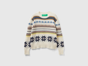 Maglione boxy fit con motivi geometrici