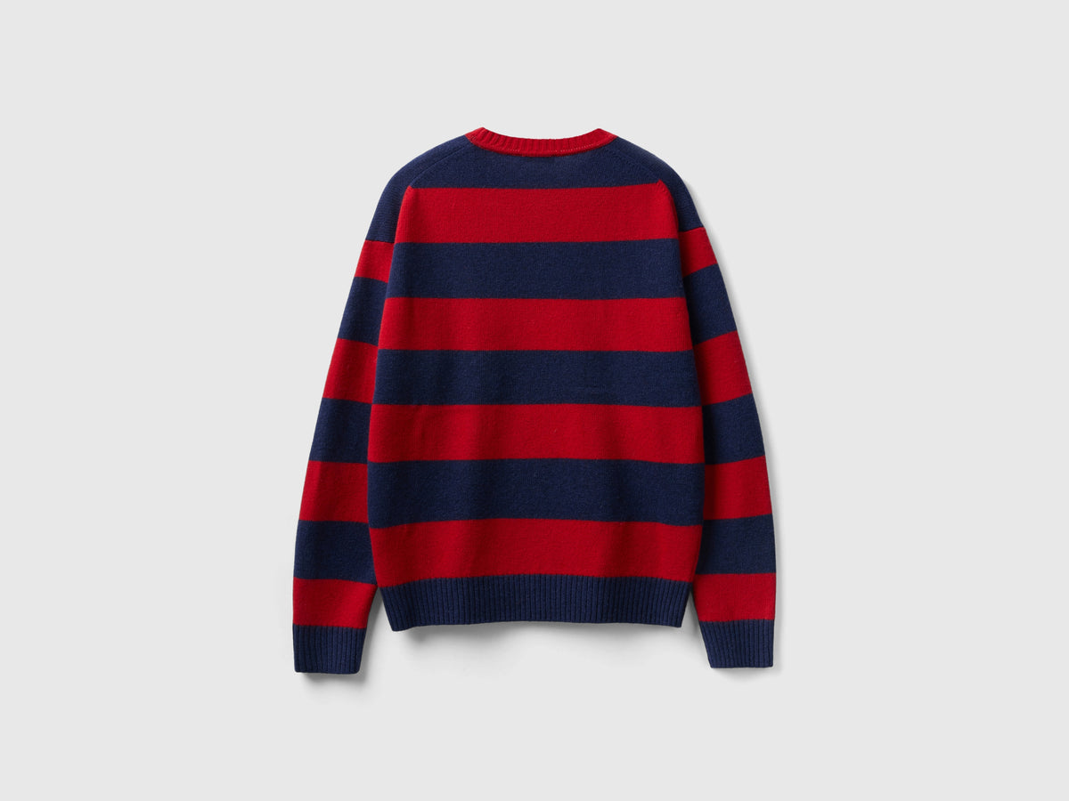 Maglione a righe bicolor