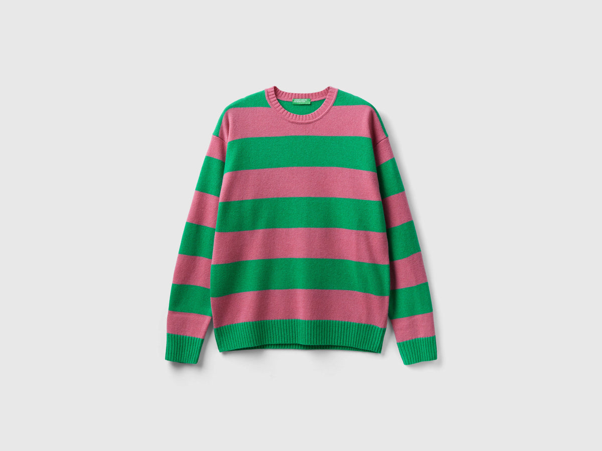 Maglione a righe bicolor