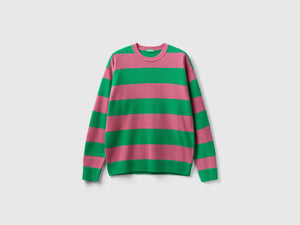 Maglione a righe bicolor