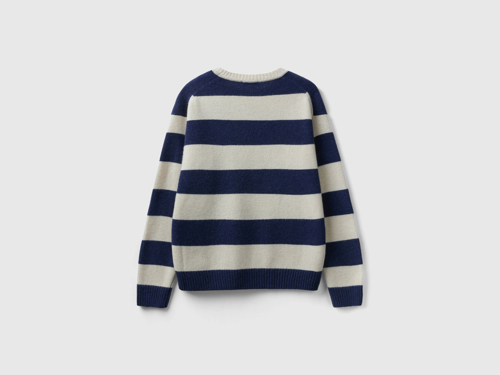 Maglione a righe bicolor da uomo beige 2 | Benetton Outlet