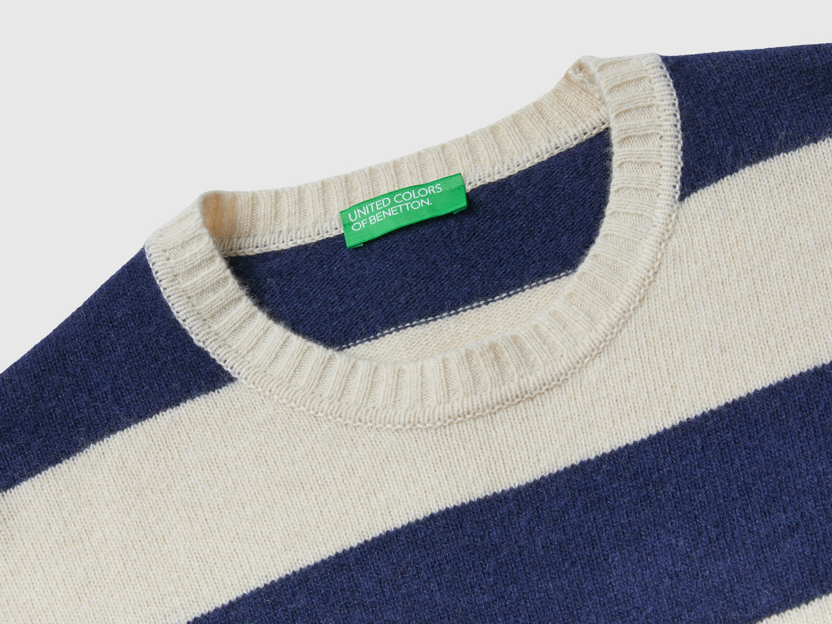 Maglione a righe bicolor