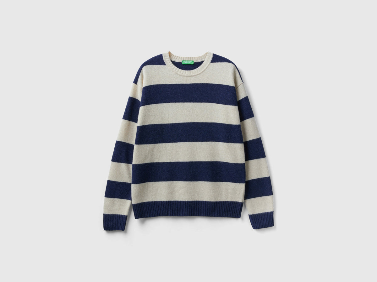 Maglione a righe bicolor