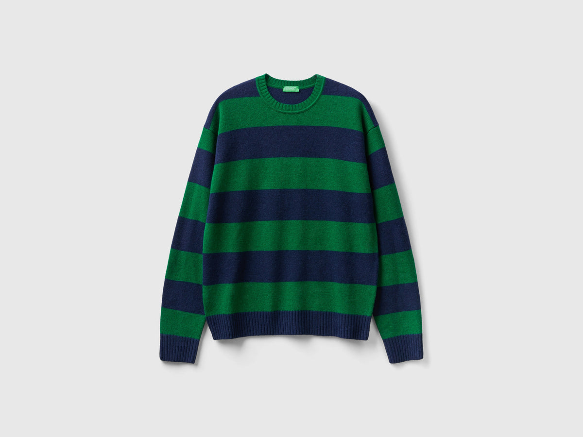 Maglione a righe bicolor