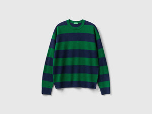Maglione a righe bicolor
