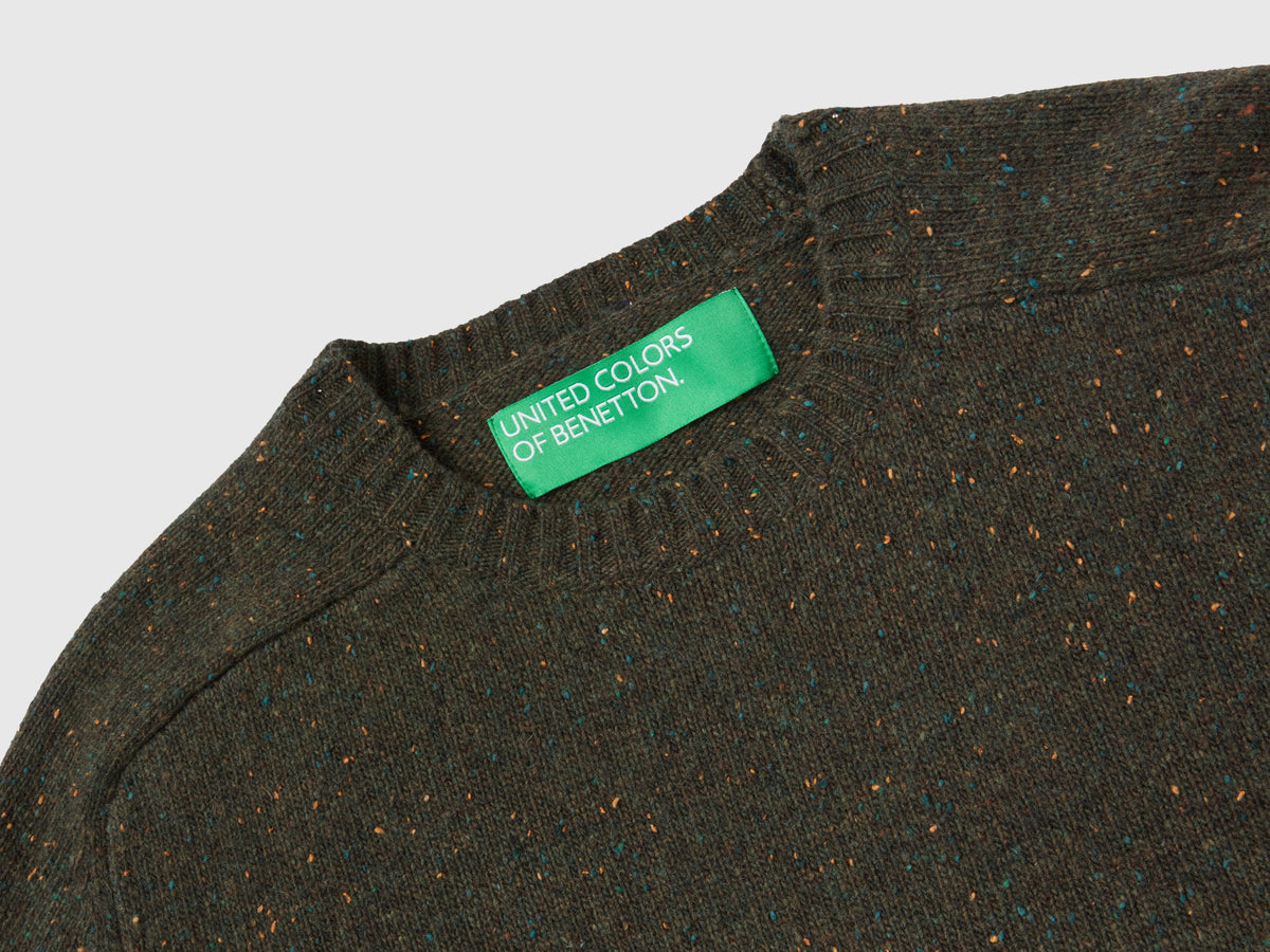 Maglia girocollo in misto lana