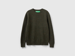 Maglia girocollo in misto lana