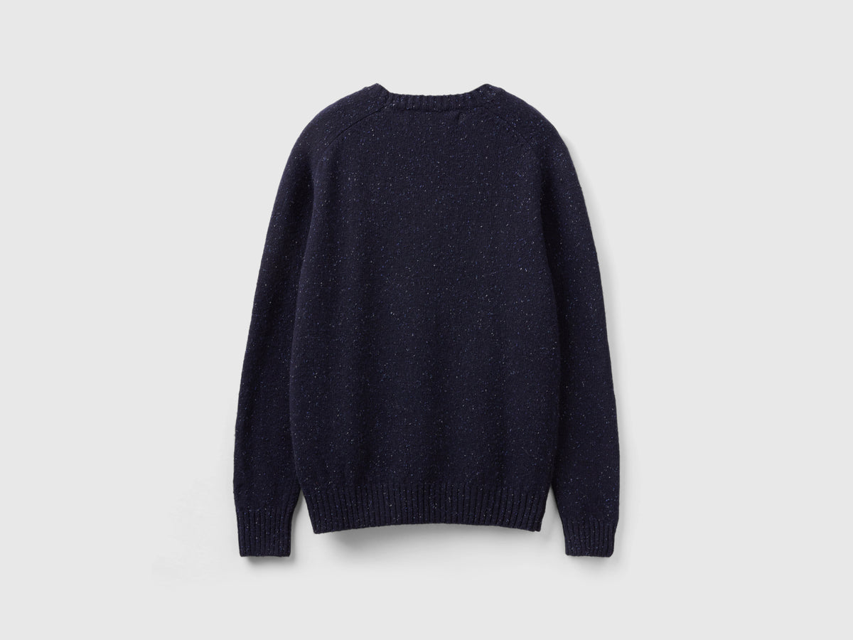 Maglia girocollo in misto lana