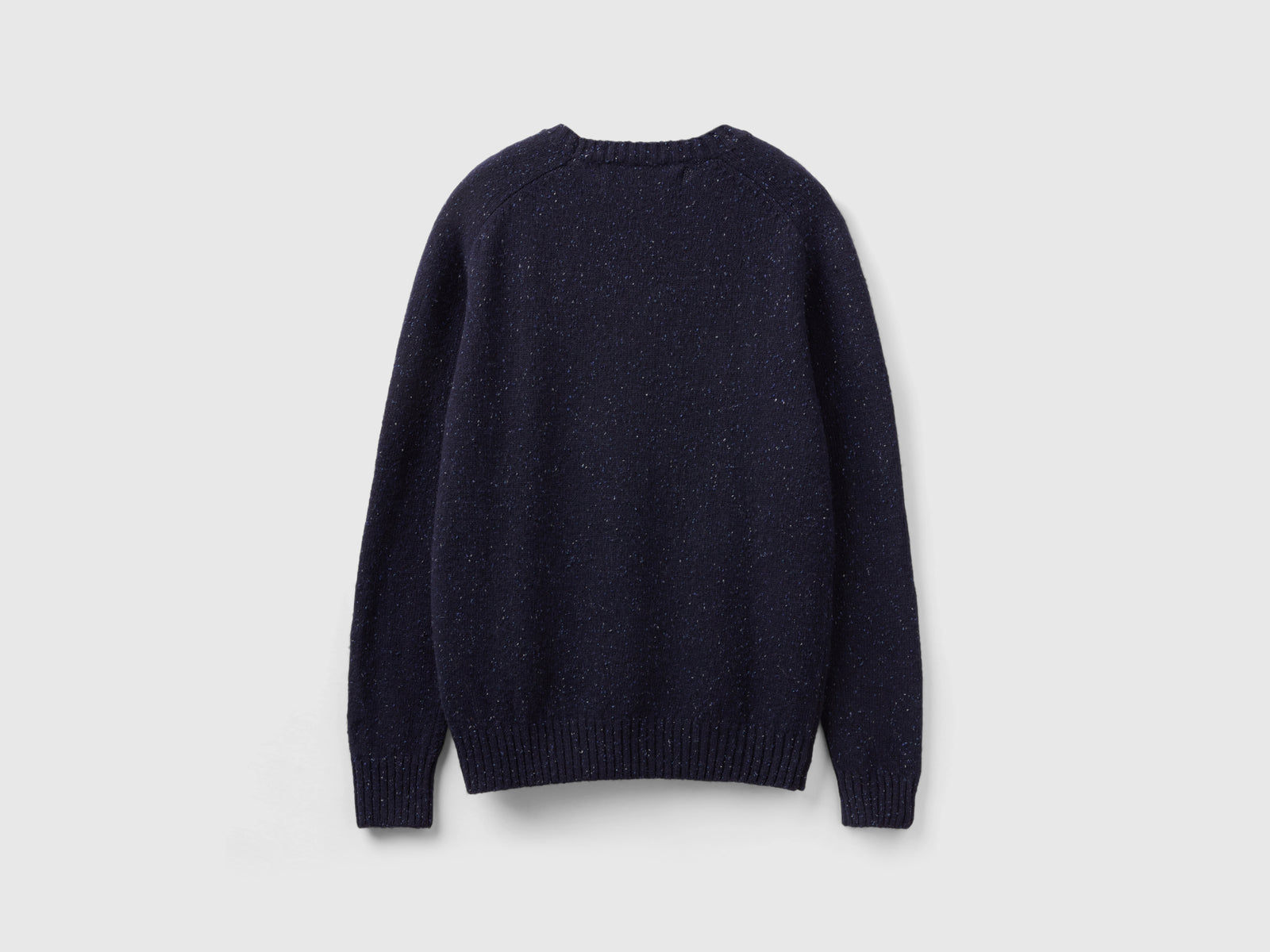 Maglia girocollo in misto lana da uomo blu scuro 2 | Benetton Outlet