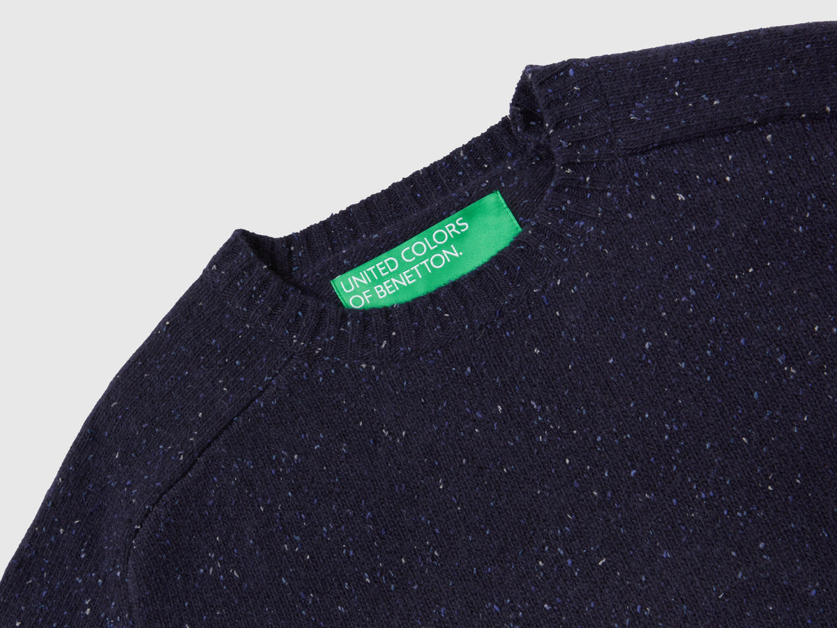 Maglia girocollo in misto lana
