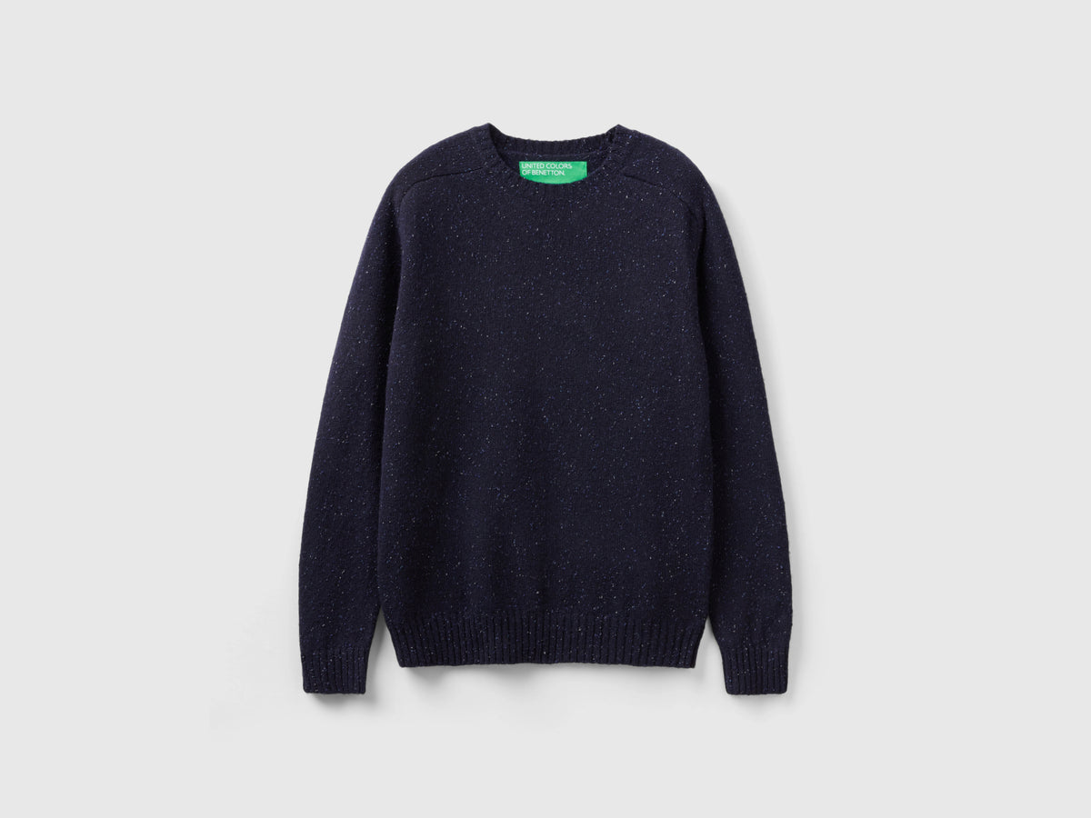 Maglia girocollo in misto lana