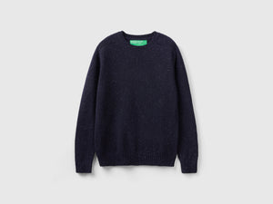 Maglia girocollo in misto lana