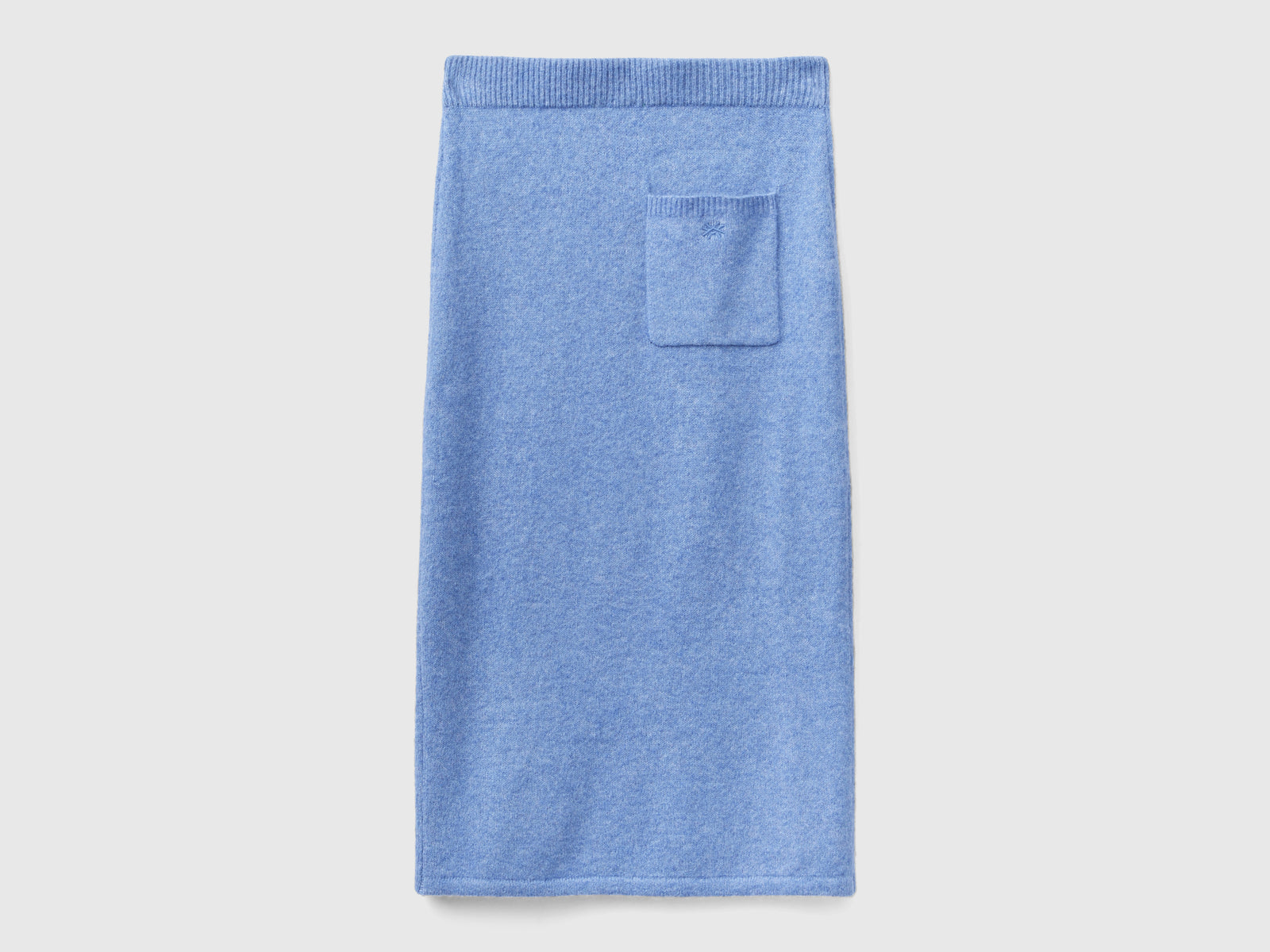 Gonna a tubino in filato riciclato da donna azzurro 2 | Benetton Outlet