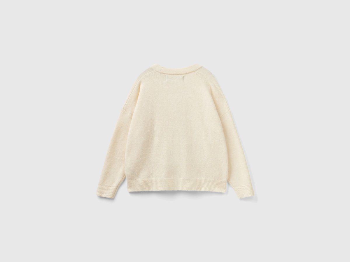 Cardigan over in filato riciclato