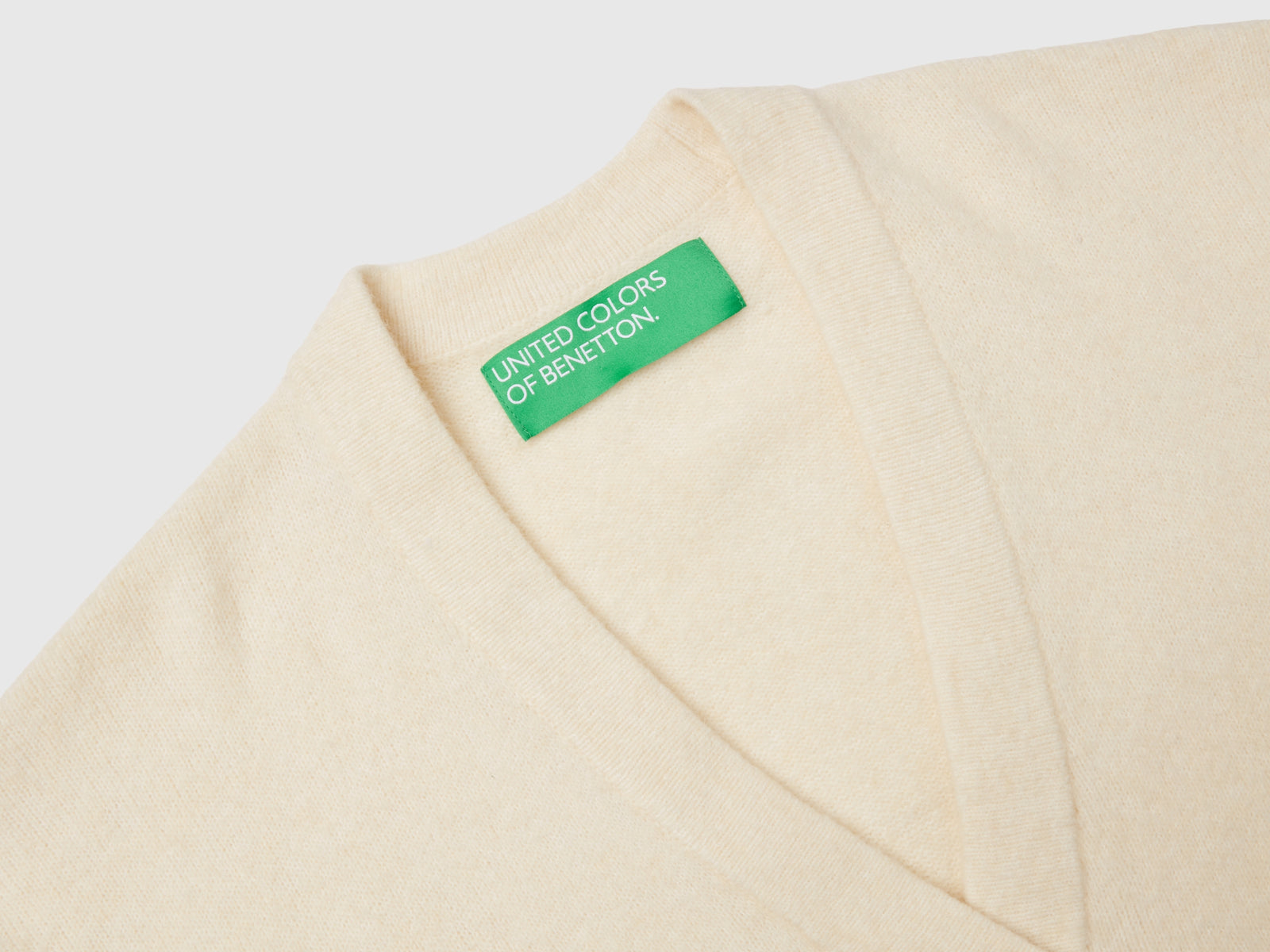 Cardigan over in filato riciclato da donna bianco panna 3 | Benetton Outlet