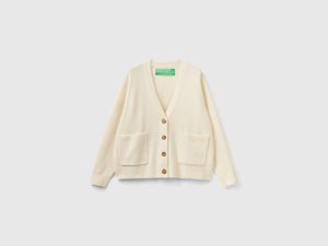 Cardigan over in filato riciclato