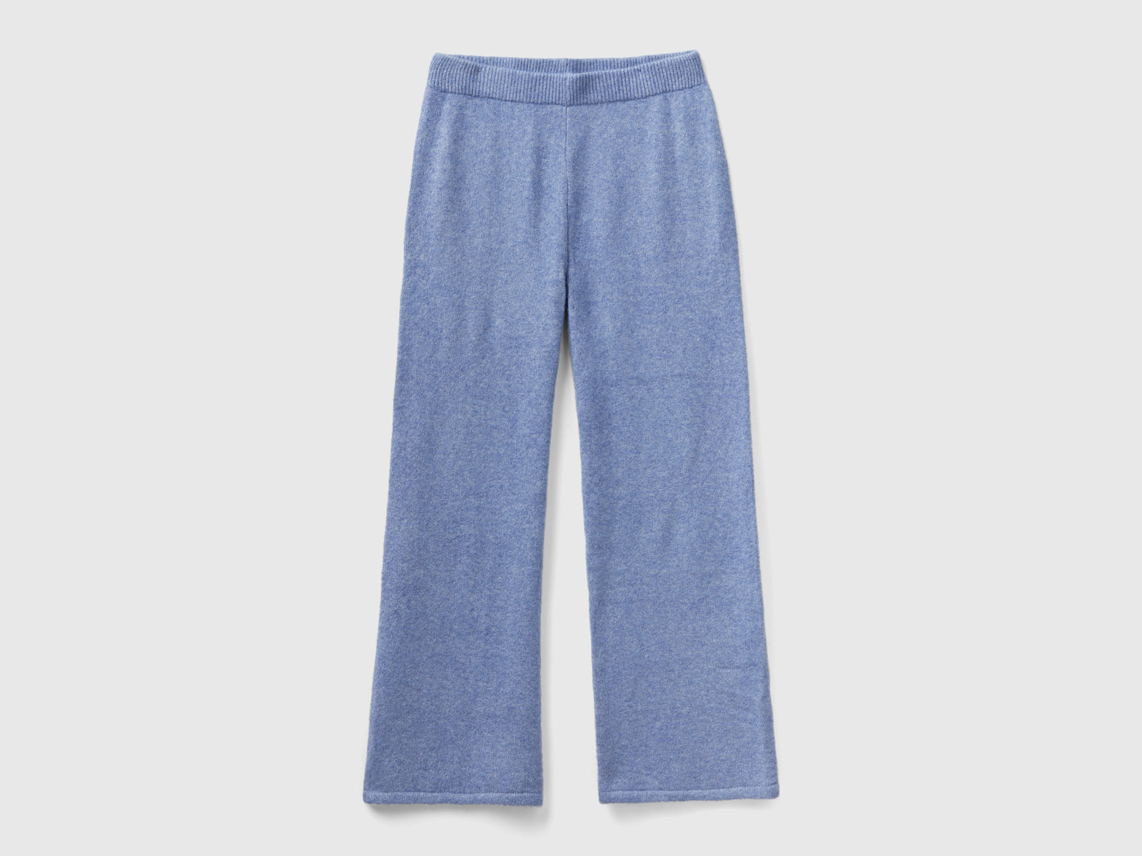 Pantaloni in filato riciclato da donna azzurro | Benetton Outlet
