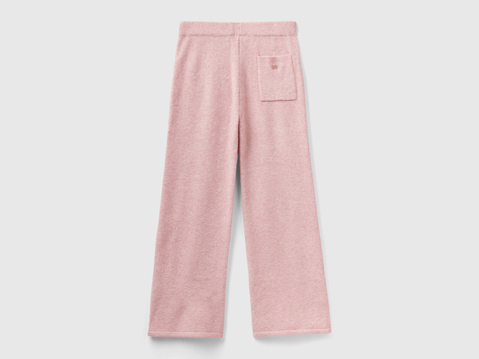 Pantaloni in filato riciclato da donna rosa 2 | Benetton Outlet