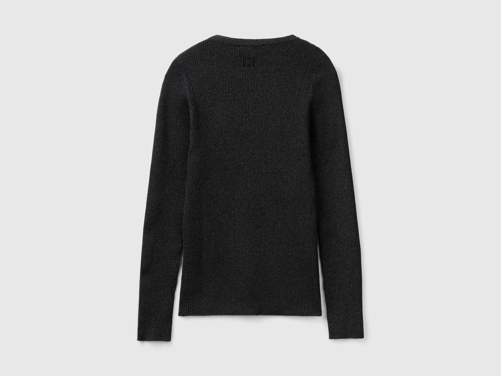 Ribbed sweater with lurex da donna nero 2 | Benetton Outlet