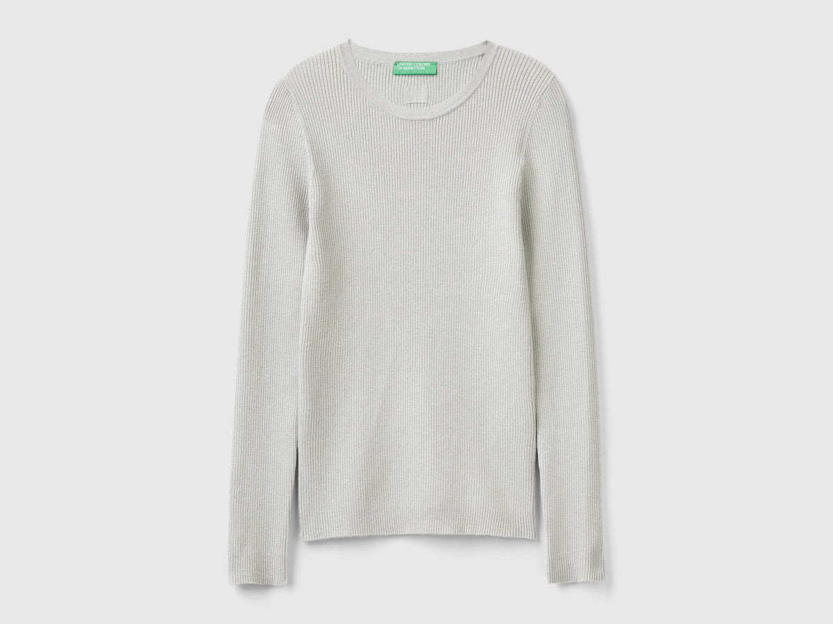 Maglioncino a costine con lurex