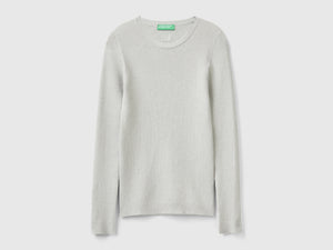 Maglioncino a costine con lurex