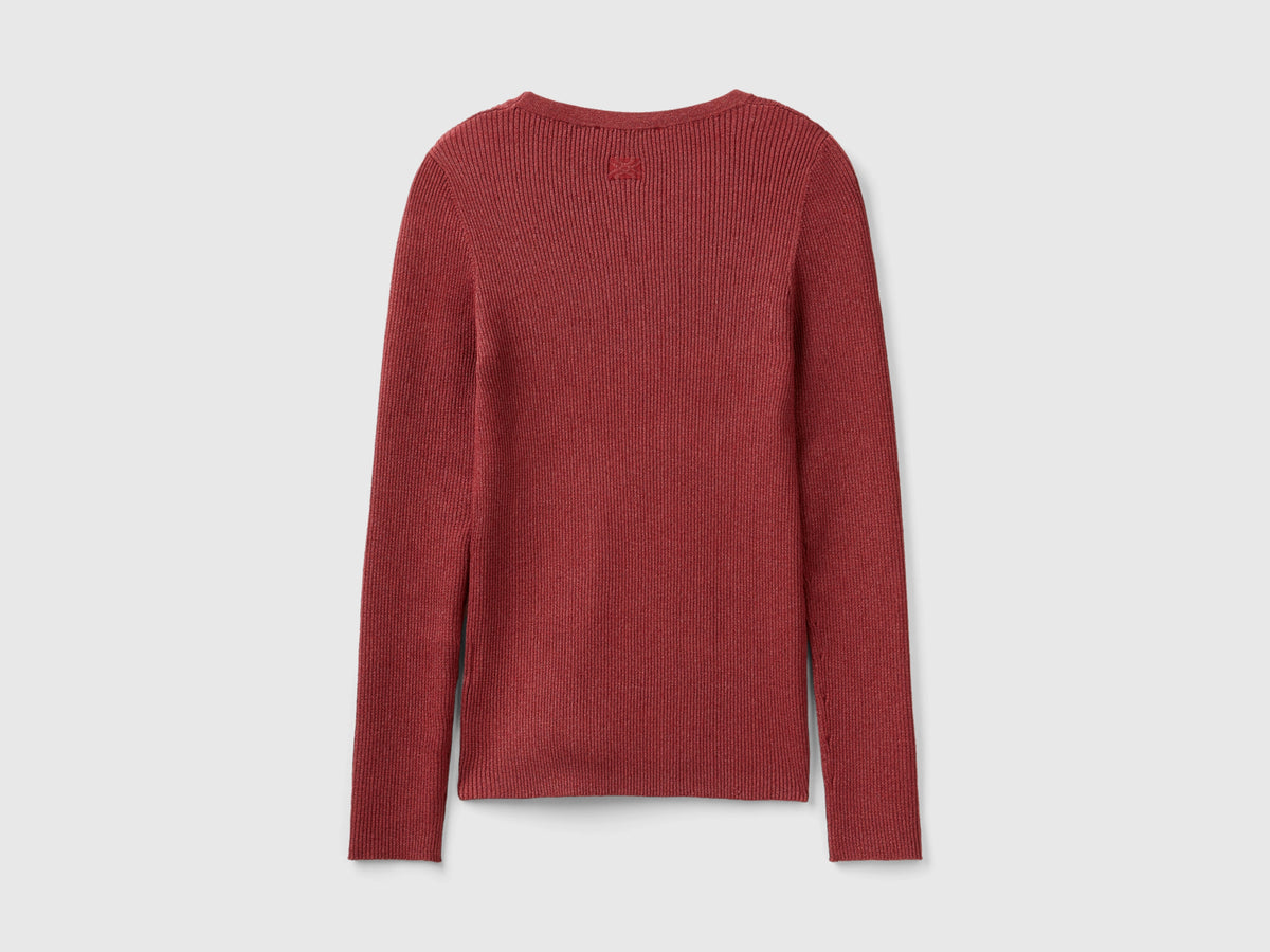 Maglioncino a costine con lurex