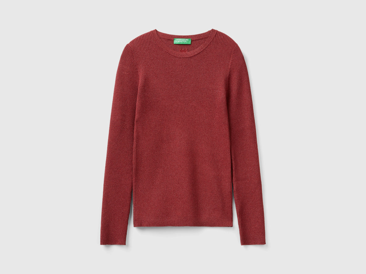 Maglioncino a costine con lurex