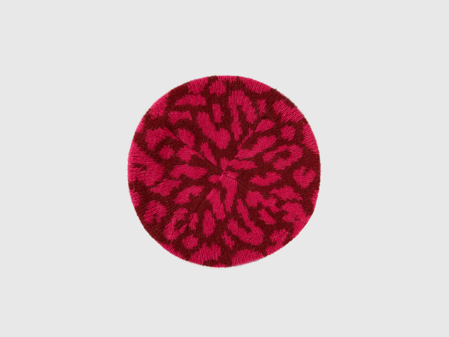 Basco animalier in misto mohair da donna rosso | Benetton Outlet