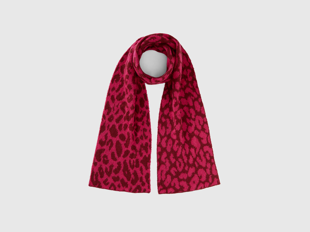 Sciarpa animalier in misto mohair