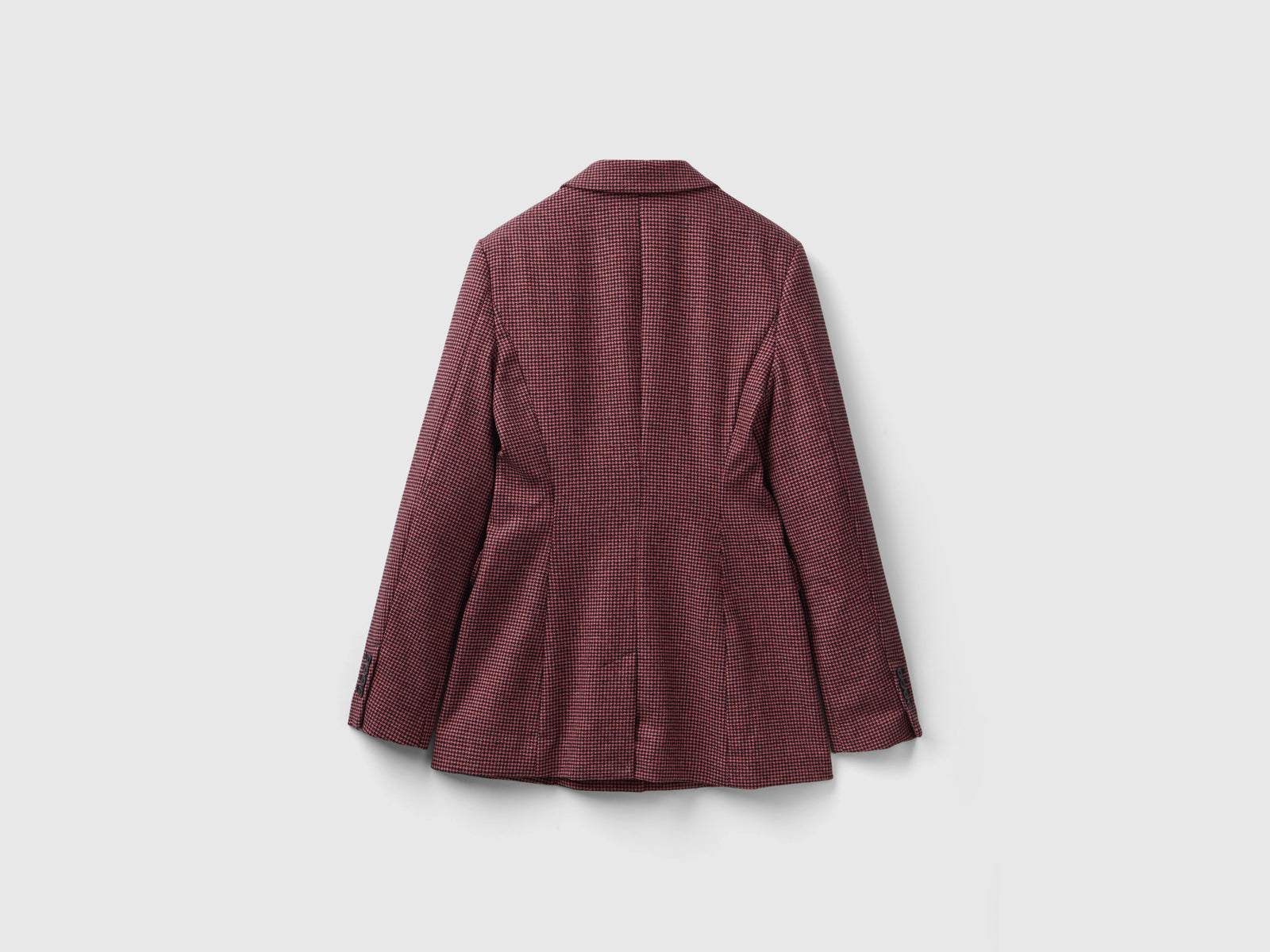 Giacca pied de poule in misto lana da donna rosa 2 | Benetton Outlet