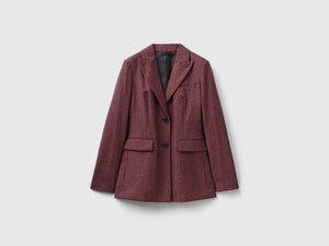Giacca pied de poule in misto lana