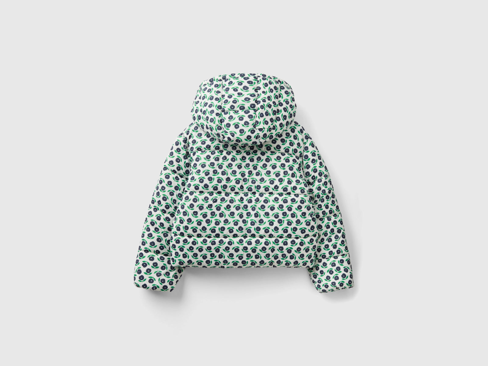 Piumino con stampa fiori da donna bianco 2 | Benetton Outlet