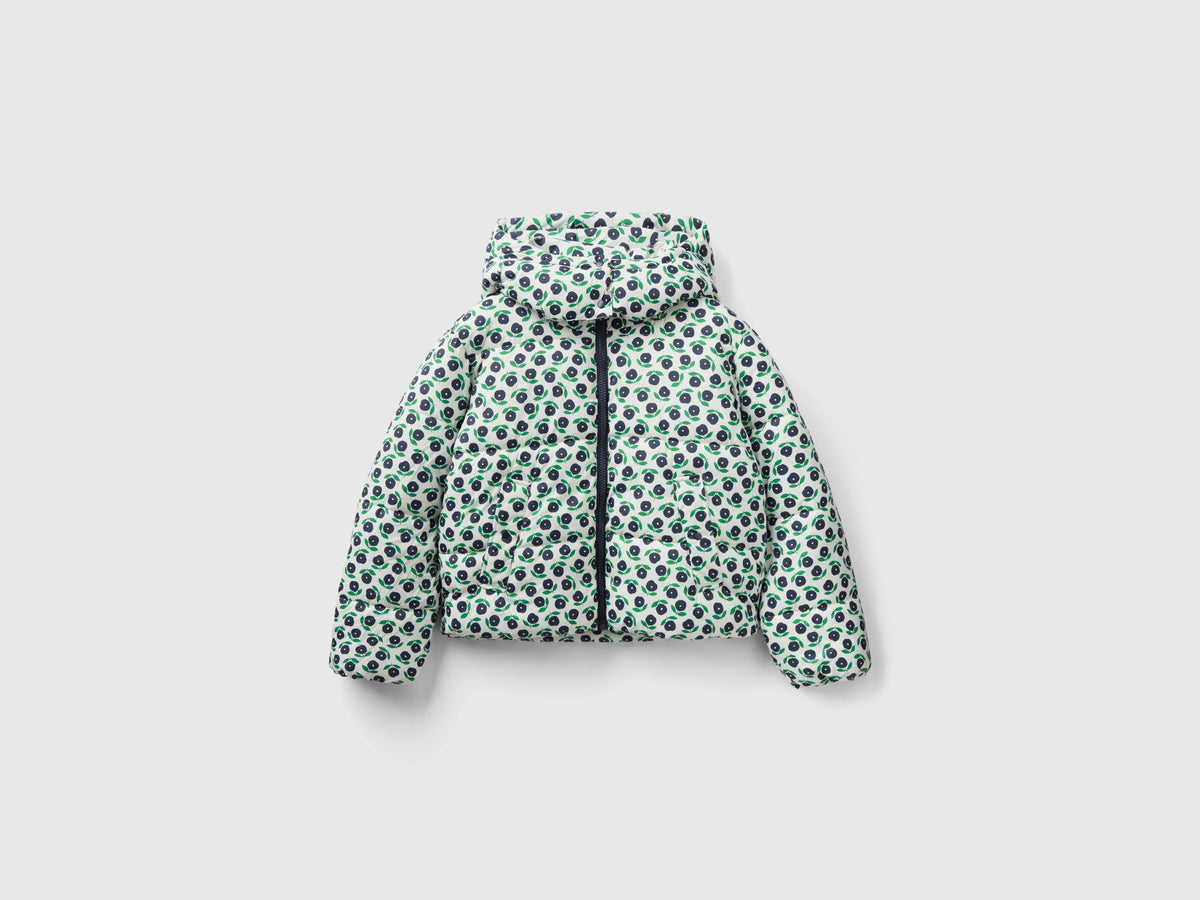 Piumino con stampa fiori